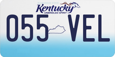 KY license plate 055VEL