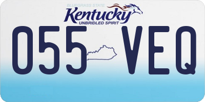 KY license plate 055VEQ