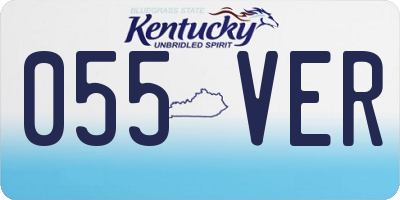 KY license plate 055VER