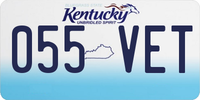 KY license plate 055VET