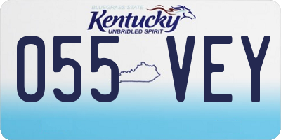 KY license plate 055VEY