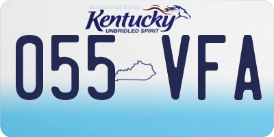 KY license plate 055VFA