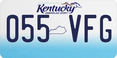 KY license plate 055VFG