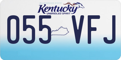 KY license plate 055VFJ
