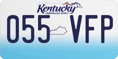 KY license plate 055VFP