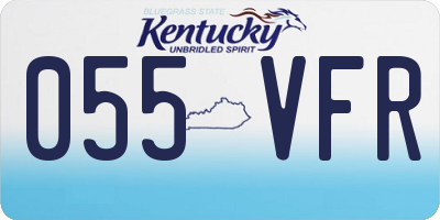 KY license plate 055VFR