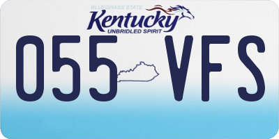 KY license plate 055VFS