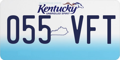 KY license plate 055VFT