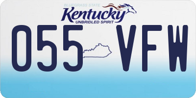 KY license plate 055VFW