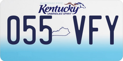 KY license plate 055VFY