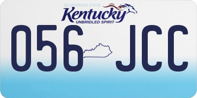 KY license plate 056JCC