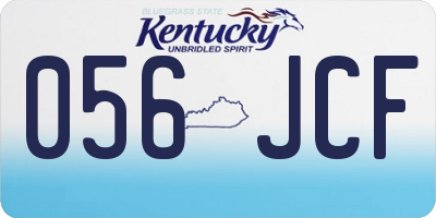 KY license plate 056JCF