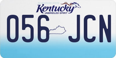 KY license plate 056JCN