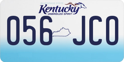 KY license plate 056JCO