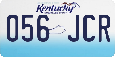 KY license plate 056JCR