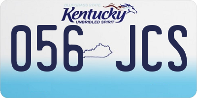 KY license plate 056JCS