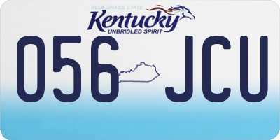 KY license plate 056JCU
