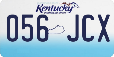 KY license plate 056JCX