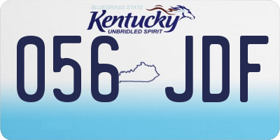 KY license plate 056JDF