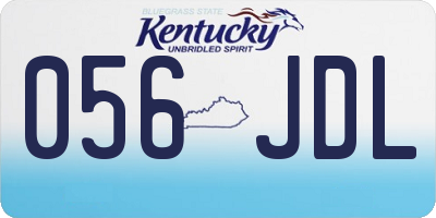 KY license plate 056JDL