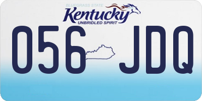 KY license plate 056JDQ