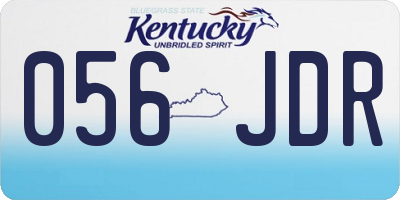 KY license plate 056JDR