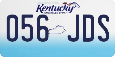 KY license plate 056JDS