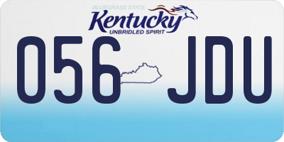 KY license plate 056JDU
