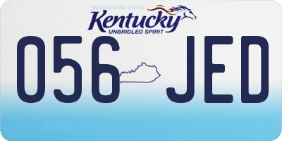 KY license plate 056JED