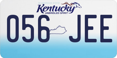 KY license plate 056JEE