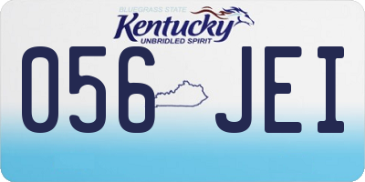 KY license plate 056JEI