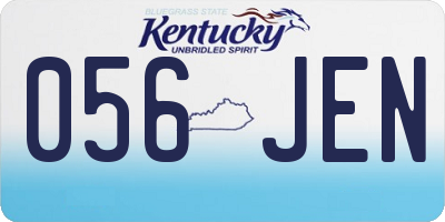 KY license plate 056JEN