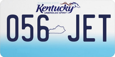 KY license plate 056JET