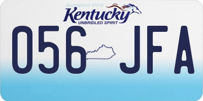 KY license plate 056JFA