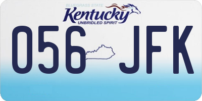 KY license plate 056JFK