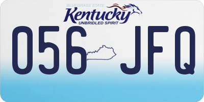 KY license plate 056JFQ