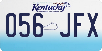 KY license plate 056JFX