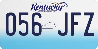 KY license plate 056JFZ