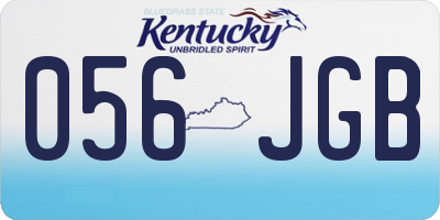 KY license plate 056JGB