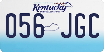 KY license plate 056JGC