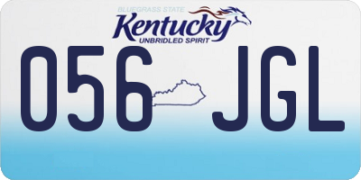 KY license plate 056JGL