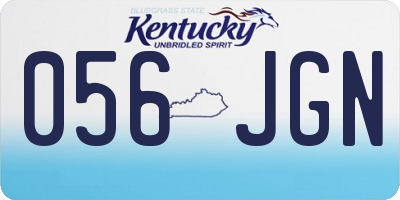 KY license plate 056JGN