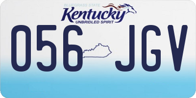 KY license plate 056JGV