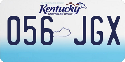 KY license plate 056JGX