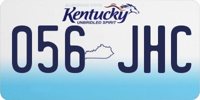 KY license plate 056JHC