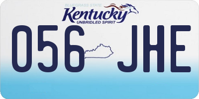 KY license plate 056JHE