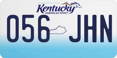 KY license plate 056JHN