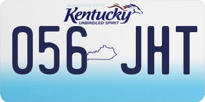 KY license plate 056JHT
