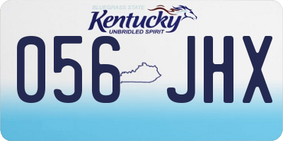 KY license plate 056JHX