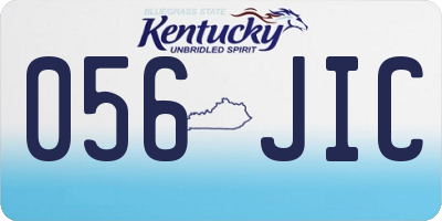 KY license plate 056JIC